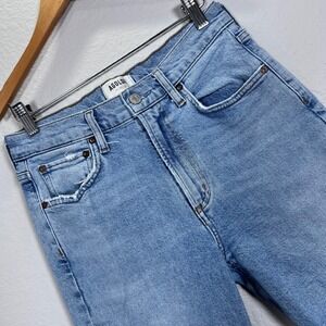 AGOLDE Los Angeles Denim‎ Jeans Size 26 Light Wash Distressed Hem
